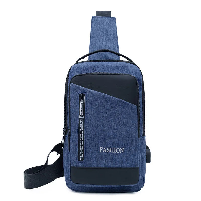 Bolso Cruzado Masculino HTSAUTE | Bandolera Casual y de Negocios | Compacto, Versátil y Resistente | Negro, Gris o Azul