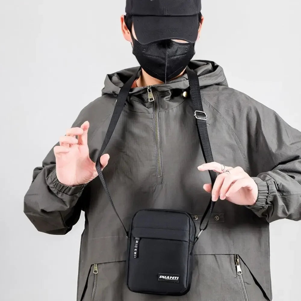 Bolso Masculino Multifunción de Nylon | Bandolera, Mensajero y Casual | Elegante, Compacto y Resistente