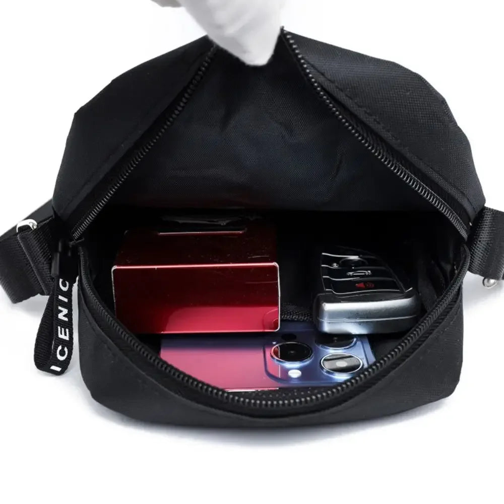 Bolso Masculino Multifunción de Nylon | Bandolera, Mensajero y Casual | Elegante, Compacto y Resistente