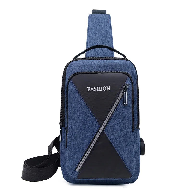 Bolso Cruzado Masculino HTSAUTE | Bandolera Casual y de Negocios | Compacto, Versátil y Resistente | Negro, Gris o Azul