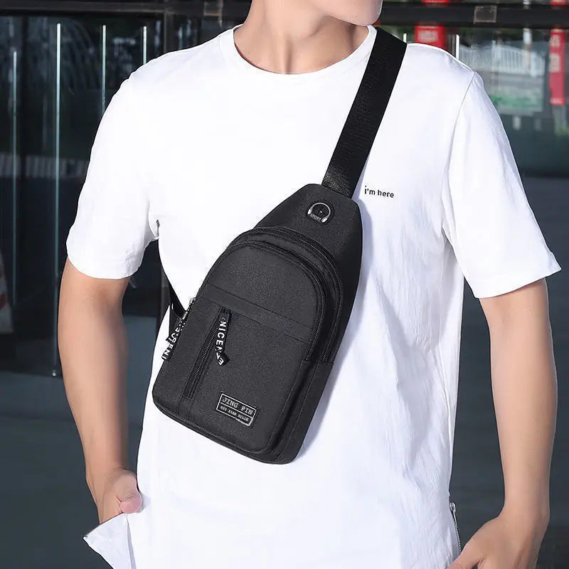 Bolso Cruzado Masculino HTSAUTE | Bandolera Casual y de Negocios | Compacto, Versátil y Resistente | Negro, Gris o Azul