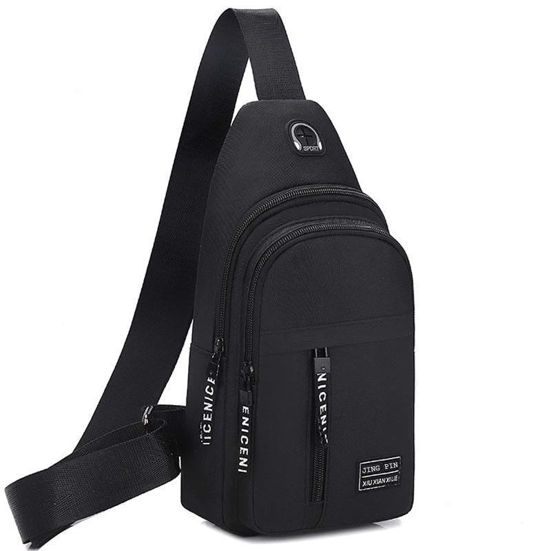 Bolso Cruzado Masculino HTSAUTE | Bandolera Casual y de Negocios | Compacto, Versátil y Resistente | Negro, Gris o Azul