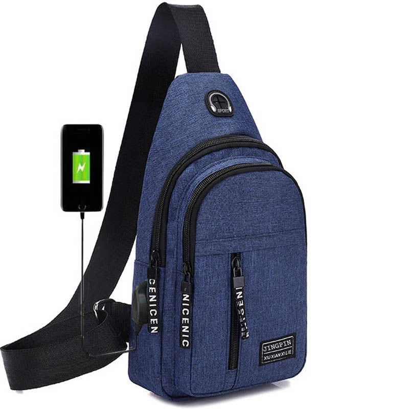 Bolso Cruzado Masculino HTSAUTE | Bandolera Casual y de Negocios | Compacto, Versátil y Resistente | Negro, Gris o Azul