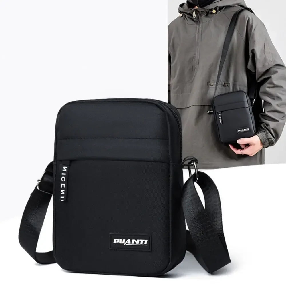 Bolso Masculino Multifunción de Nylon | Bandolera, Mensajero y Casual | Elegante, Compacto y Resistente
