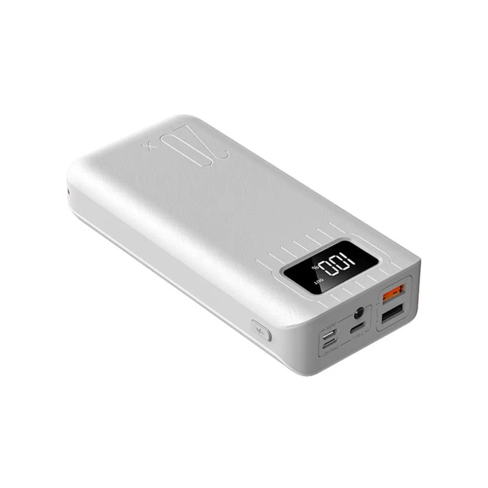Batería Portátil 20000mAh con Linterna LED y Doble USB – Ideal para Viajes